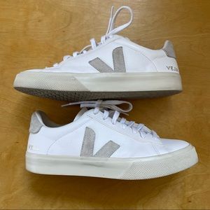 Veja Campo White + Natural Suede